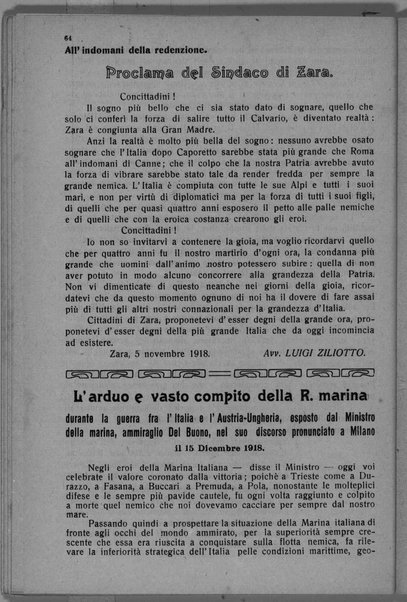 Il dalmatino. Lunario cattolico, greco ed ebraico per l'anno 1919